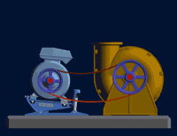 Animation of belt tensioning